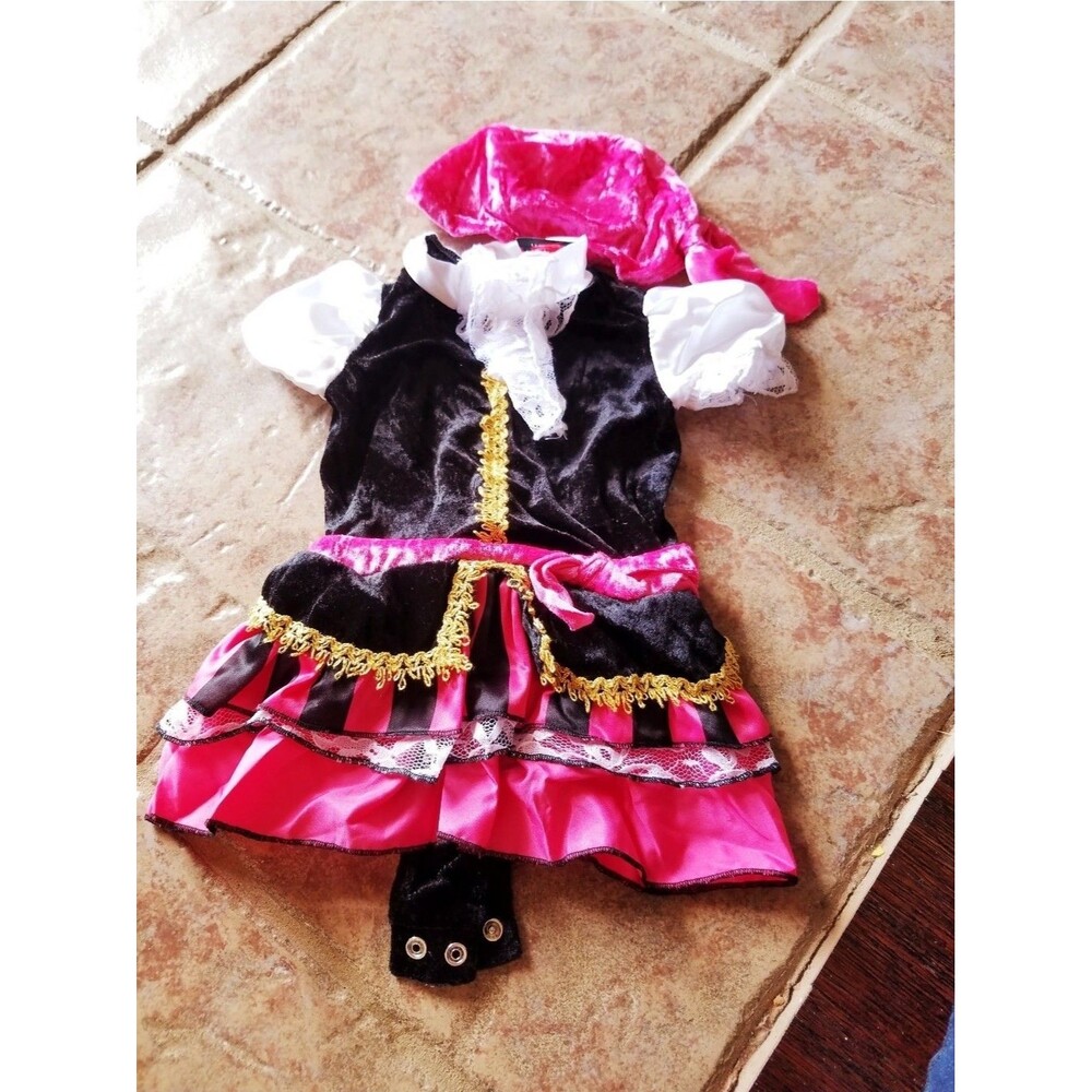 InCharacter Pretty Little Pirate 12-18 mo Infant Costume Pink Halloween Complete